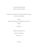 Ecological factors influencing the yellowtail flounder population in closed area II access area on Georges Bank: a thesis in Marine Science and Technology - Living Marine Resources Science and Management