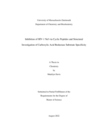 Inhibition of HIV-1 Nef via cyclic peptides and structural investigation of carboxylic acid reductase substrate specificity: a thesis in Chemistry