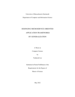 Desinging microservice-oriented application frameworks by generalization: a thesis in Computer Science