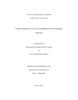 Literacy education in the age of xenophobia and anti-immigrant sentiment: a dissertation in Educational Leadership and Policy Studies