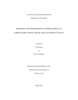 Thoughts and perceptions of mindfulness as a coping habit among young adults during Covid-19: a thesis in Psychology