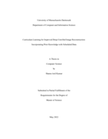 Curriculum learning for improved deep-unrolled image reconstruction: incorporating prior knowledge with scheduled data : a thesis in Computer Science