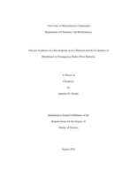 One-pot synthesis of a bio-inspired active material and the evaluation of membranes in nonaqueous redox flow batteries: a thesis in Chemistry