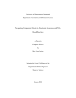 Navigating companion robot via emotional awareness and web-based interface: a thesis in Computer Science