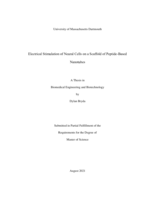 Electrical stimulation of neural cells on a scaffold of peptide-based nanotubes: a thesis in Biomedical Engineering and Biotechnology