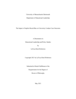 The impact of implicit racial bias on university conduct case outcomes: a dissertation in Educational Leadership and Policy Studies