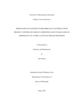Preparation of nanostructured bimetallic materials with pricisely controlled surface composition and tunable surface morphology by atomic layer electroless deposition: a dissertation in Chemistry and Biochemistry