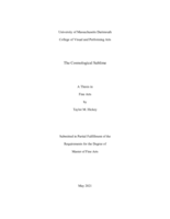 The cosmological sublime: a thesis in Fine Arts