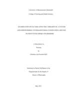 Examination of factors affecting therapeutic attitude and empowerment of perianesthesia nurses who care for patients with opioid use disorder: a dissertation in Nursing