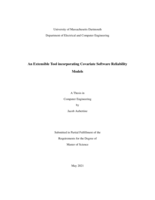 An extensible tool incorporating covariate software reliability models: a thesis in Computer Engineering