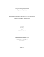 Sustained attention to emotional vs. non-emotional target categories: an ERP study : a thesis in Psychology