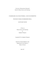 Stakeholder analysis of federal- and state-permitted trawling vessels in Horseshoe Shoal, Nantucket Sound: a thesis in Marine Science and Technology