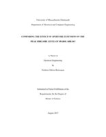 Comparing the effect of aperture extension on the peak sidelobe level of sparse arrays: a thesis in Electrical Engineering