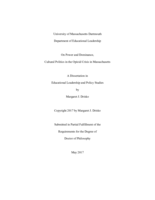 On power and dominance, cultural politics in the opioid crisis in Massachusetts: a dissertation in Educational Leadership and Policy Studies