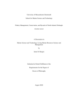 Fishery management, conservation, and bycatch of North Atlantic porbeagle (Lamna nasus): a dissertation in Marine Science and Technology-Living Marine Resources Science and Management 