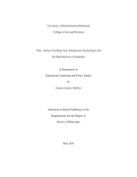Techno-tracking: new educational technologies and the reproduction of inequality :a dissertation in Educational Leadership and Policy Studies