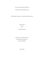 Nursing student perceptions of academic and clinical integrity: a dissertation in Nursing