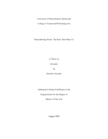 Remembering home: the parts that make us : a thesis in Artisanry