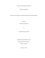 Fixation and variety effects on originality during early stage product ideation: a thesis in Mechanical Engineering