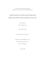 Improve decision support system operations through evidence based knowledge evolution: a dissertation in Electrical Engineering