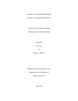 To hear the roar within the silence: paintings in the feminine sublime : a thesis in Fine Arts
