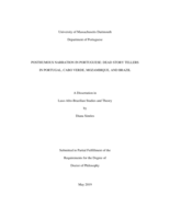 Posthumous narration in Portuguese: Dead story tellersin Portugal, Cabo Verde, Mozambique, and Brazil : a dissertation in Luso-Afro-Brazilian Studies and Theory