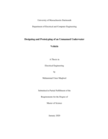 Designing and prototyping of an unmanned underwater vehicle: a thesis in Electrical Engineering