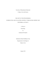 The unity of trustworthiness: evidence for a multi-faceted construct through self-report and nonverbal accuracy : a thesis in Psychology