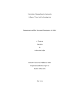 Immanence and the resonant emergence of affect: a thesis in Fine Arts