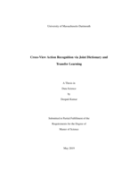 Cross-view action recognition via joint dictionary and transfer learning: a thesis in Data Science