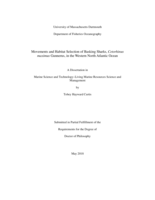 Movements and habitat selection of basking sharks, cetorhinus maximus gunnerus, in the western north Atlantic ocean: a dissertation in Marine Science and Technology-Living Marine Resources Science and Management