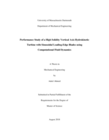 Performance study of a high solidity vertical axis hydrokinetic turbine with sinusoidal leading-edge blades using computational fluid dynamics: a thesis in Mechanical Engineering