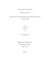 Sexual aggression among college students: testing structural equation models to explore psychopathy : a thesis in Psychology