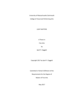 Light matters: a thesis in Fine Arts