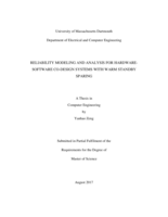 Reliability modeling and analysis for hardware-software co-design systems with warm standby sparing: a thesis in Computer Engineering