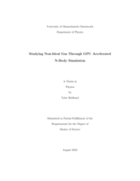 Studying non-ideal gas through GPU accelerated N-body simulation: a thesis in Physics