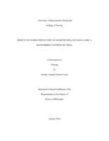 Effects of guided reflection on diabetes mellitus self-care: a randomized controlled trial : a dissertation in Nursing