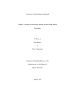 Transfer learning in adversarial attacks across graph neural networks: a thesis in Data Science