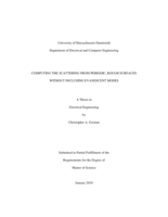 Computing the scattering from periodic, rough surfaces without including evanescent modes: a thesis in Electrical Engineering