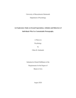 An exploratory study on sexual expectations, attitudes and behaviors of individuals who use customizable pornography: a thesis in Psychology