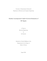 Machine learning-based angle-of-arrival estimation of RF signals: a thesis in Electrical Engineering