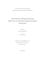 Terrain preference modeling using Bayesian Bradley-Terry for autonomous navigation from human demonstration: a thesis in Computer Engineering