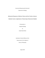 Behavioral response of marine fishes and sea turtles to severe weather events: application of state-space movement models : a dissertation in Integrative Biology