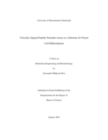 Vertically aligned peptide nanotube arrays as a substrate for neural cell differentiation: a thesis in Biomedical Engineering and Biotechnology