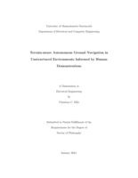 Terrain-aware autonomous ground navigation in unstructured environments informed by human demonstrations: a dissertation in Electrical Engineering