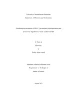 Elucidating the mechanism of HIV-1 Vpu-mediated polyubiquitination and proteasomal degradation of newly synthesized CD4: a thesis in Chemistry