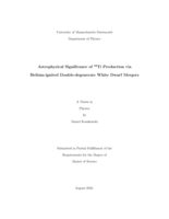 Astrophysical significance of ⁴⁴Ti production via helium-ignited double-degenerate white dwarf mergers: a thesis in Physics