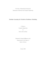 Machine learning for predictive resilience modeling: a thesis in Computer Engineering