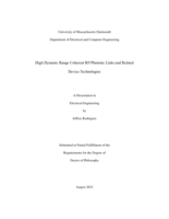 High dynamic range coherent RF/photonic links and related device technologies: a dissertation in Electrical Engineering