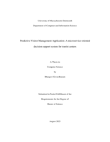 Predictive visitor management application: a microservice-oriented decision support system for tourist centers : a thesis in Computer Science